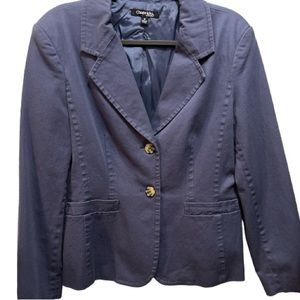 Chadwicks of Boston Women’s Blue Blazer Work Career Fashion Jacket Button Up